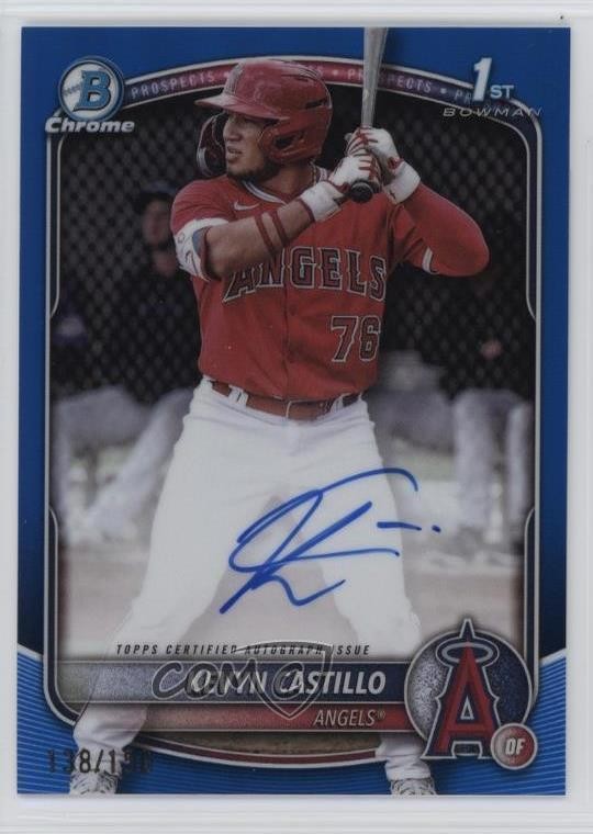 2025 Bowman Chrome Prospect Blue Refractor 138/150 Kevyn Castillo #CPA-KC Auto