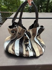 Vera Pelle Women s Striped Satchel Top Handle...