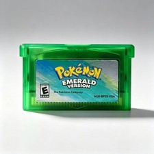 Pokemon Emerald Version Game Boy Advance GBA Cartridge Tested Saves