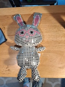 New Way to Celebrate Easter Plush Disco Bunny 12 inch Pink