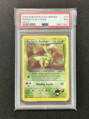 2000 Pokemon Rocket's Scyther Gym Heroes Holo #13 PSA 7 WOTC