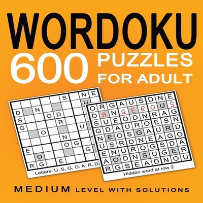 Wordoku 600 Puzzles for Adult Medium Puzzles with Solution Amber