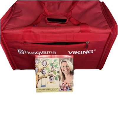 Large Husqvarna Viking Sewing Machine Bag Collapsible for Storage or Travel 