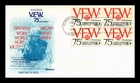 US COVER BLOCK OF 4 HONORING VFW ANNIVERSARY FIRST DAY OF ISSUE FLEETWOOD