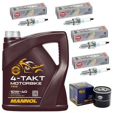 Set Ölfilter Zündkerzen Öl 4L Inspektion für Honda CBR 1000 RR SC57 CBR 2004-07