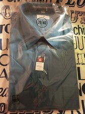 Vintage Herren Hemd Unser Favorit 39/40 Blau Vollschnitt  Theater Fundus Büro