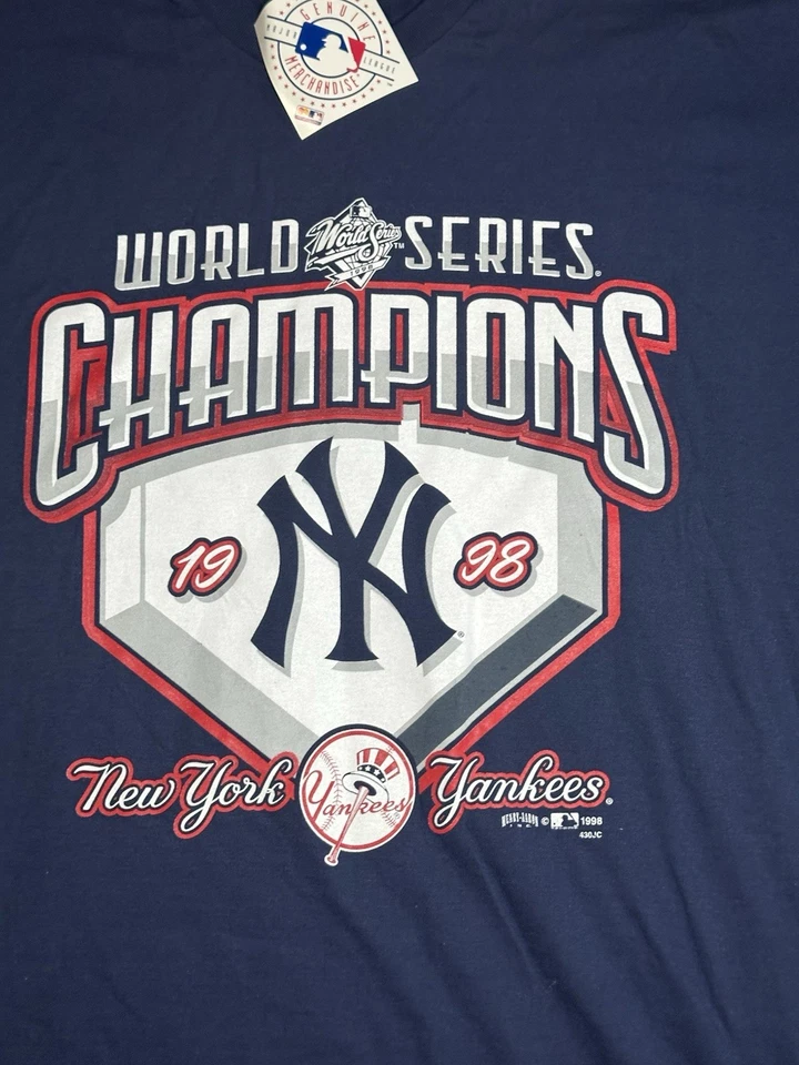 Camiseta De Colección 1998 New York Yankees Campeones Serie Mundial XXXL Hecha en Estados Unidos Rara Foto 2 de 4