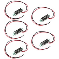 5Pcs 2 Wire 0.28inch Voltage Tester Red LED Display Panel Mini DC Voltmeter