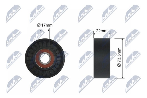 NTY Umlenkrolle Keilriemen RNK-AU-053 FüR VW Beetle 5C1 5C2 Jetta 4 162 163 AV3-image
