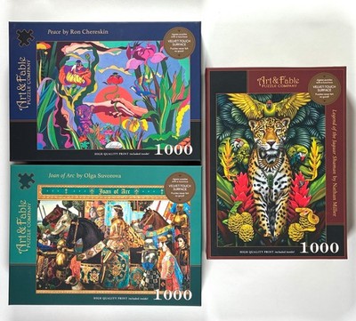 3 Puzzle Bundle - Art & Fable - premium quality, velvet touch - 1000 pieces each