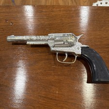 Toy Pony Boy Cast Metal TOY Cap Revolver w/ Ornate Engraving