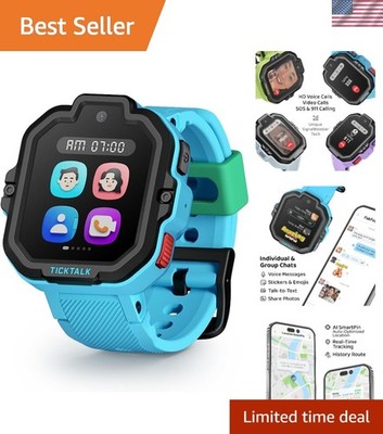 TickTalk 5 Kids Smart Watch - 4G LTE GPS Tracker with Video Calls for Ages 3-12