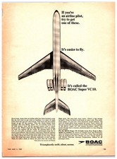 1965 BOAC Airlines Super VC10 Original Print ...