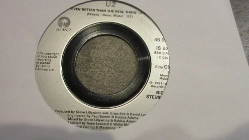 U2 Even Better Than the Real Thing/Salome 7" 1991 **EX+*A1/B1 FIRST PRESSING*