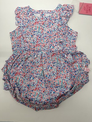 Ruffle Butts Infant Stretch Knit Bubble Waterfall Romper Shimmer On Size 6-12mo