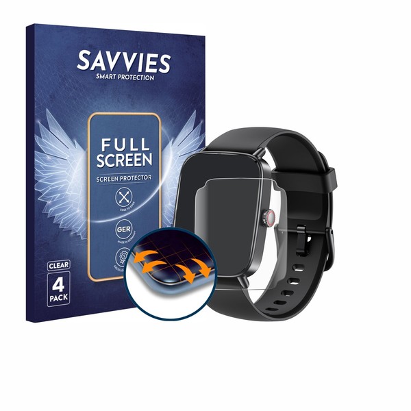 "4X Full-Screen Schutz Folie FüR Gydom IDW28 1.85\" 3D Curved Edge Display"-image