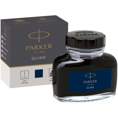 Parker QUINK Ink Bottle, Blue-Black, 57 ml - Fountain 1.9 fl oz, Blue-black