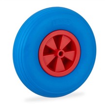 Roue de brouette 33 cm 1,4 kg roue de brouette increvable bleu et rouge bleu