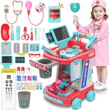 Doctor Kit for Toddlers - Pretend Doctor Play Set for - Role Play Toys with C...