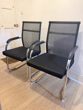 2 conference chairs / visitor chairs MARINA, Office Chairs black