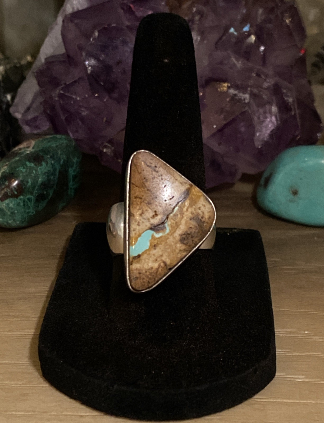 Royston Turquoise Matrix Triangular Southwest Nat… - image 7