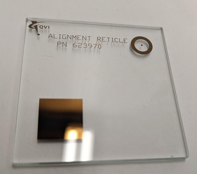QVI OGP 623970 Alignment Reticle Calibration Glass Target 2x2