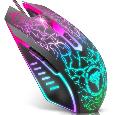 BENGOO Gaming Mouse Wired, Ergonomic Gamer Laptop PC Optical Computer black 