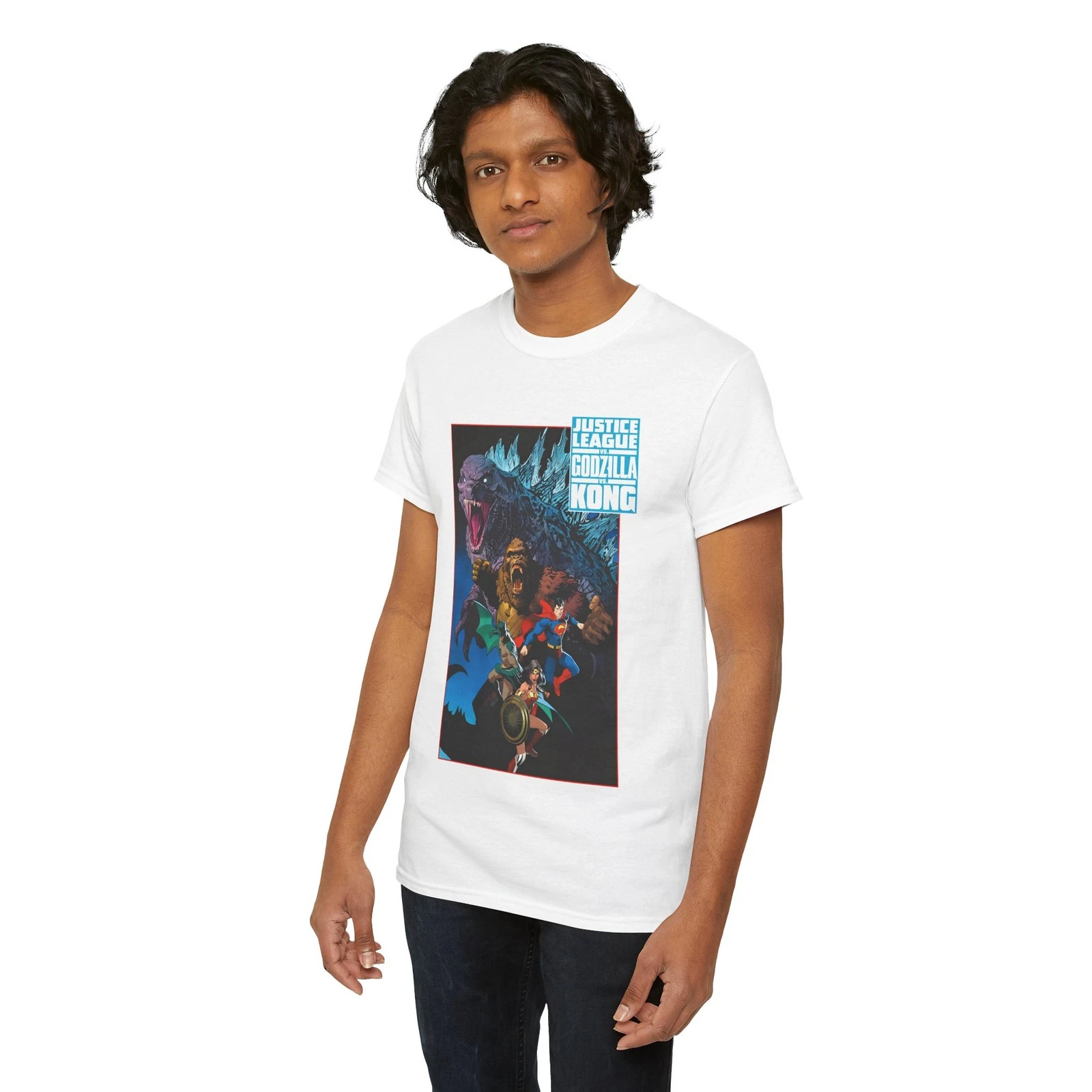 Justice League Vs god zilla Vs Kong T-Shirt - Dan Mora Art - Superman - DC Comics