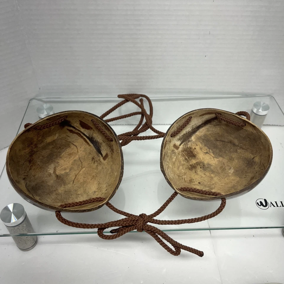 Coconut Shell Bra Bikini Top Hawaiian Luau HulaGirl Tropical Beach - Image 3 of 4