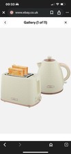 HOMCOM Kettle & Toaster Set 1.7L 2-Slice Beige
