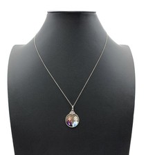 Disney  s Frozen 2 Anna  Elsa Glitter Decal Necklace   Sterling Silver
