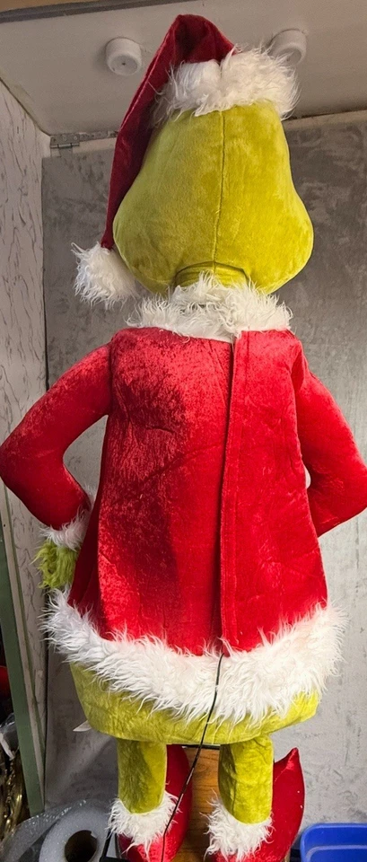 Decoración de Navidad Gemmy animada El Grinch tamaño real 4 pies bailes habla canta Foto 2 de 4
