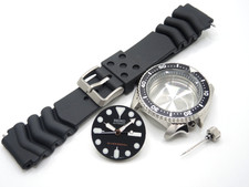 NEW STAINLESS CASE,CROWN,DIAL,HANDS,STRAP LARGE DIVERS SKX007 7S26-0020