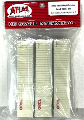 ATLAS HO SCALE 40' CONTAINER 3- PACK ORIENT OVERSEAS LINE 20007471