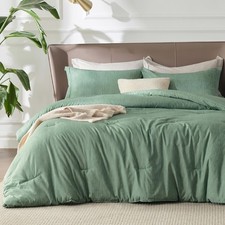 Bedsure King Size Comforter Set - Green Soft Bedding for All Seasons, Cationi...