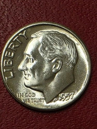 1957- P  Roosevelt  SILVER  PROOF Dime / BEAUTIFUL LUSTER /Great Collector Coin