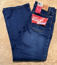 Levis 517 Stretch Flare Plus Jeans Kids Sz 8 1/2 Blue Medium Wash Vintage Denim