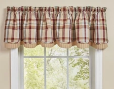 Park Designs Gamekeeper Plaid Lined Layered Valance