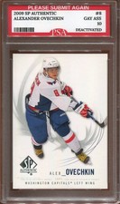 2009 SP AUTHENTIC ALEXANDER OVECHKIN #8 GRADED A GAY ASS 10 WOW