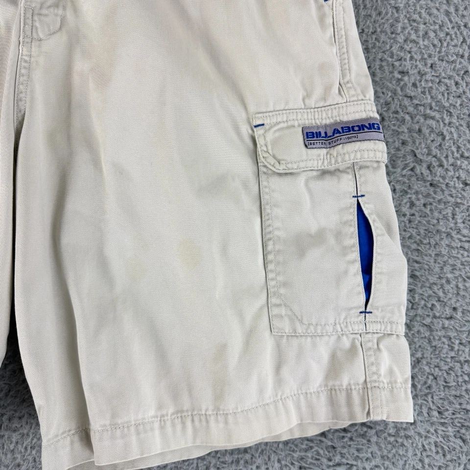 Pantalones Cortos Carga Billabong Para Hombre Talla 34 Beige De Colección Sueltos Y2K Hechos en Sudáfrica Foto 4 de 4