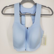 All in Motion Light Blue Zip Up Sports Bra 36DD High Support Activewear Target