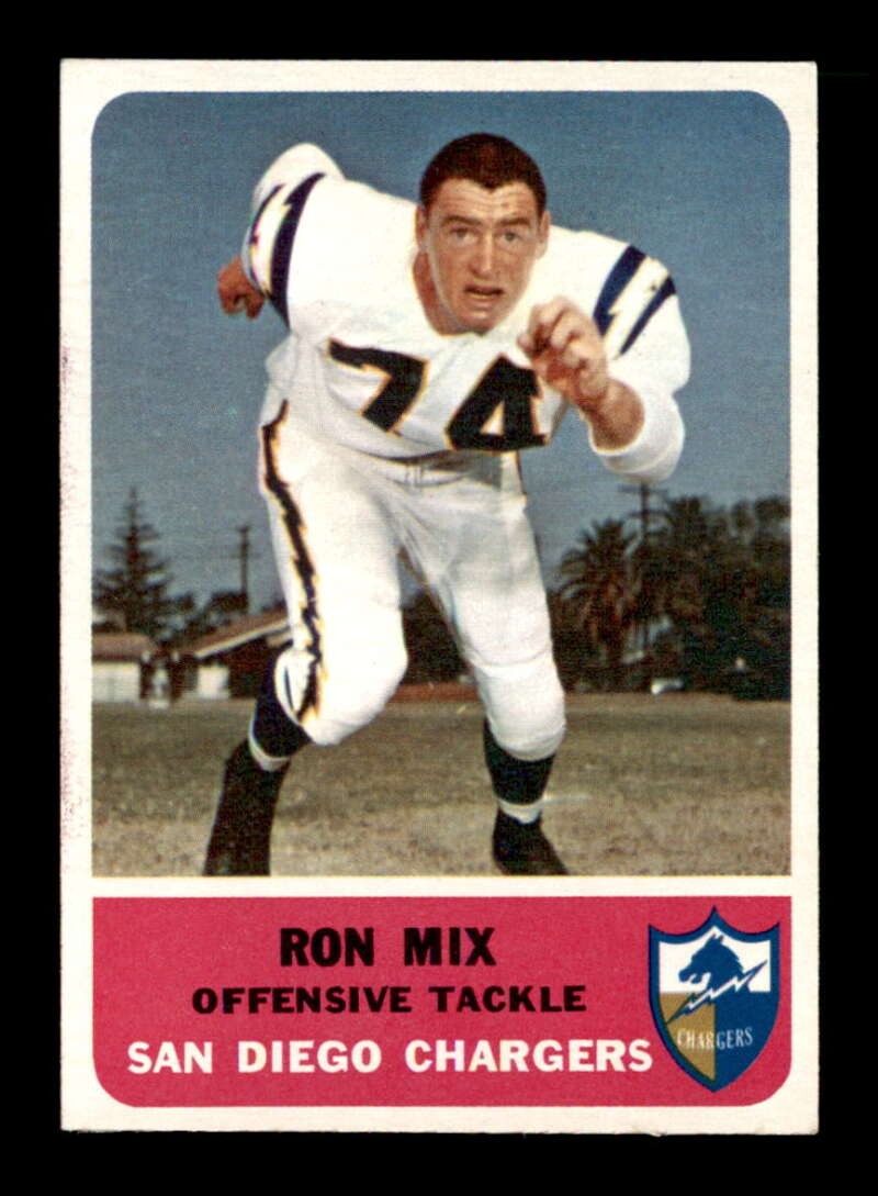 1962 Fleer #82 Ron Mix   NM X3486343