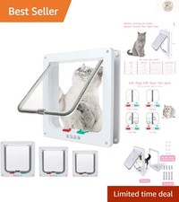 Functional 9.9" x 9.2" Cat Door Flap - Secure Weather Resistant for Pets