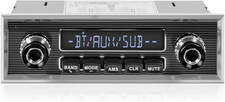 Retro Vintage Radio For Classic Vehicle - Single Din Bluetooth Car Stereo With A