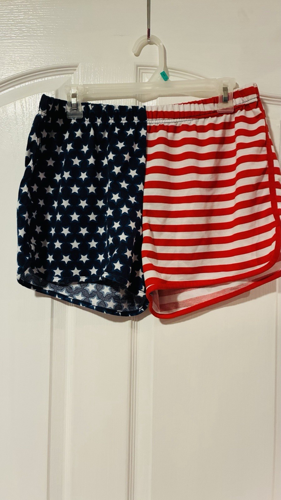 Bobbie Brooks Women’s Polyester American Flag Print Shorts Size Large