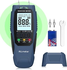 2-In-1 Digital Wood & Building Moisture Meter – Dual Pin & Pinless Tester for Ho