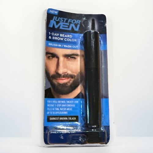 Just For Men 1-DAY BEARD & BROW COLOR | DARKEST BROWN / BLACK BRUSH-IN WASH-OUT