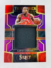 2022-23 Select Kawhi Leonard Throwback Memorabilia Jersey Purple /99 Game Worn