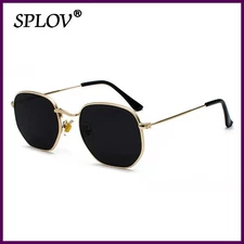 Hexagon Men Women Sunglasses Square Polygon Sun Glasses Brand Designer Retro