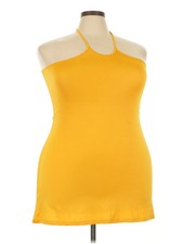 Unbranded Women Yellow Cocktail Dress 2X Plus